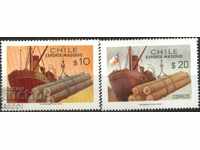 Чисти марки Кораби Експорт на дървен материал  1978 от Чили