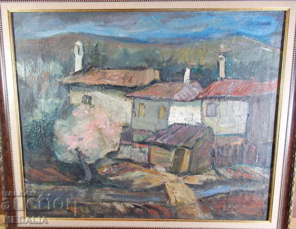 Auction  Peter Urumov - landscape - oil paints - signed - framed
