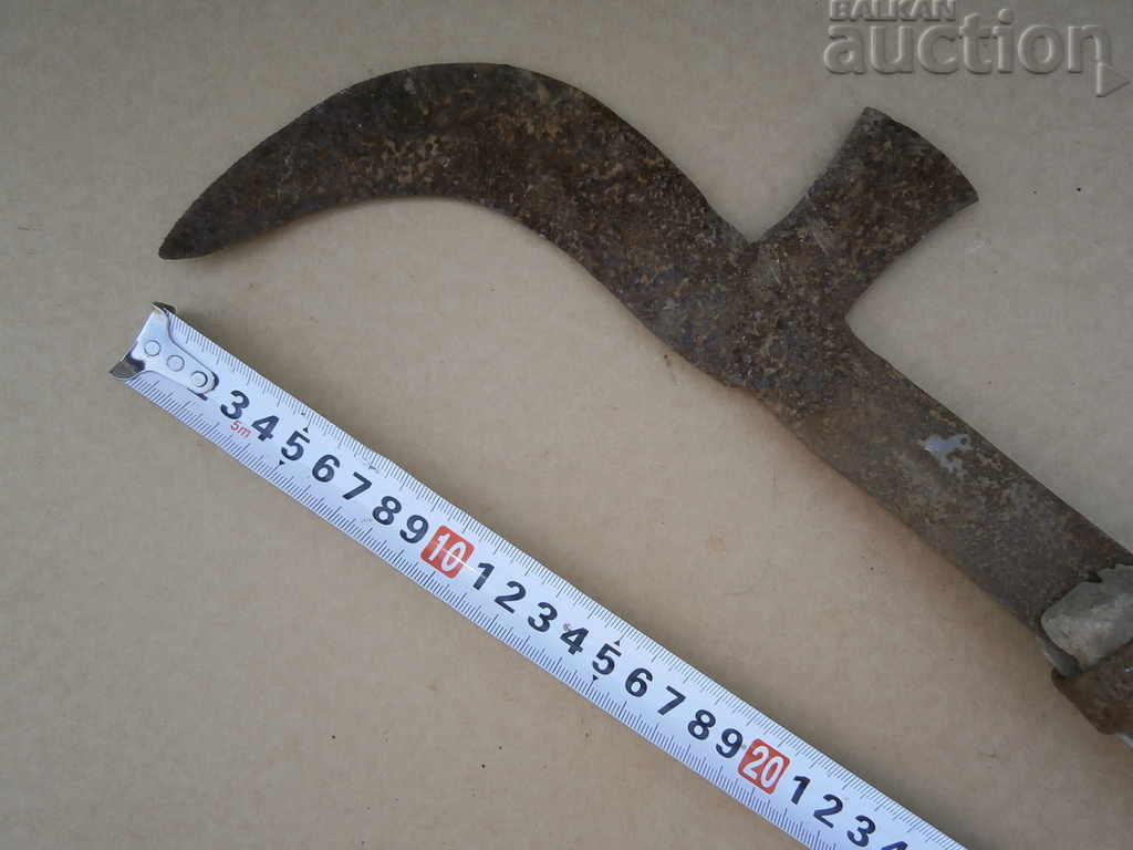 old primitive crooked knife kosher hand forged with price 35.00 BGN | € 17.90