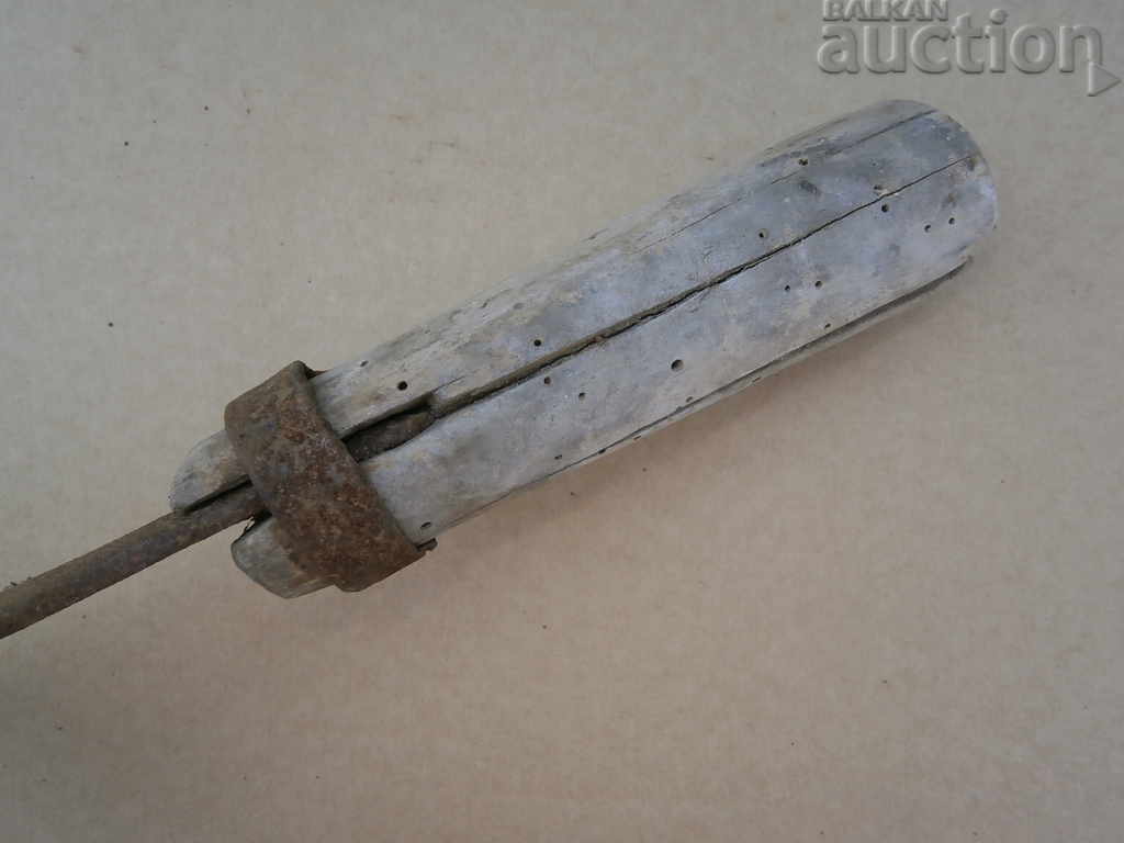 old primitive crooked knife kosher hand forged - 7