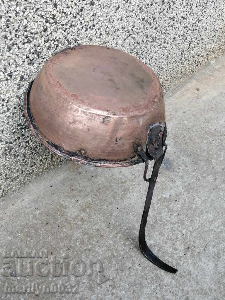 Tavă veche de cupru, cupru, tavă, vas de cupru