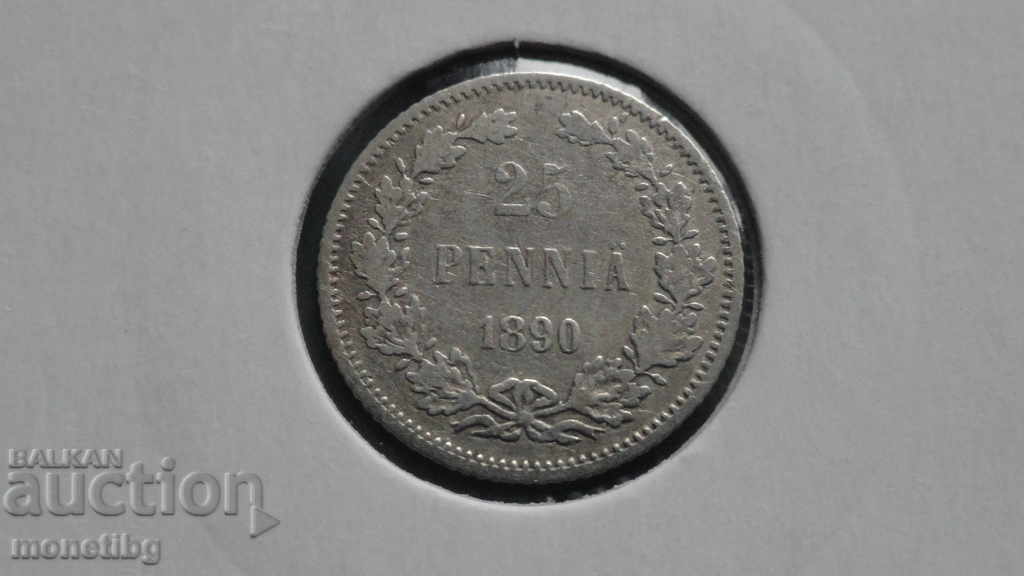 Auction Russia (for Finland) 1890 - 25 pennia Auction Russia (for Finland) 1890 - 25 pennia