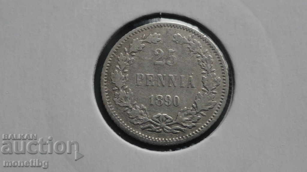 Russia (for Finland) 1890 - 25 pennia - 5 Russia (for Finland) 1890 - 25 pennia - 5