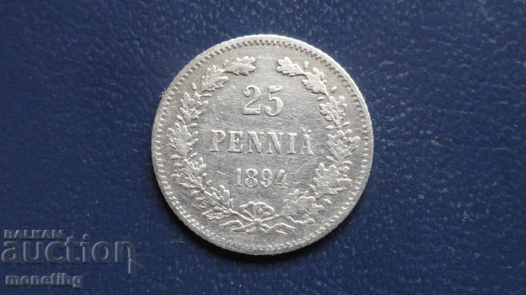 Russia (for Finland) 1894 - 25 pennia Russia (for Finland) 1894 - 25 pennia