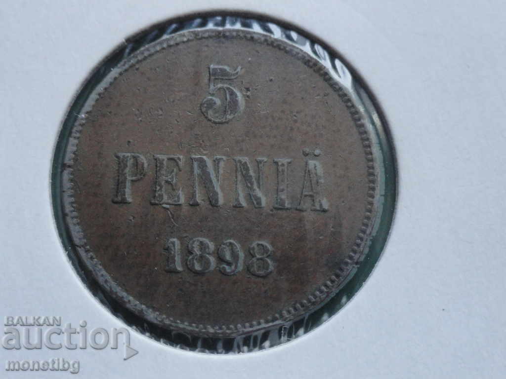 Russia (for Finland) 1898 - 5 pennies - 5 Russia (for Finland) 1898 - 5 pennies - 5