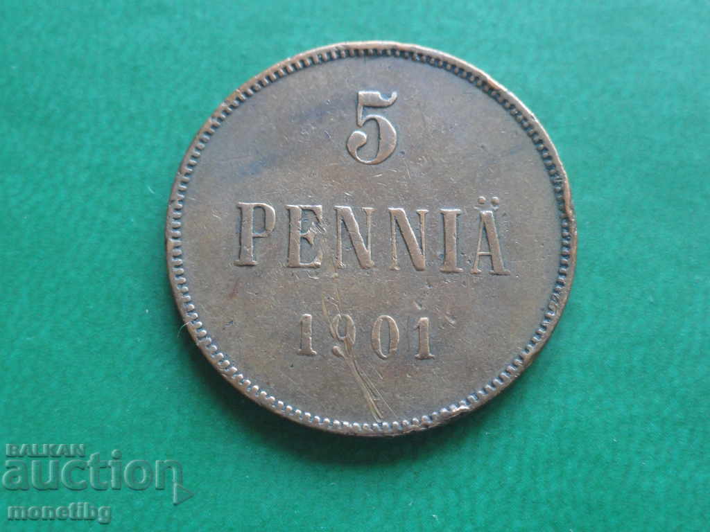 Licitație Rusia (pentru Finlanda) 1901 - 5 bănuți Licitație Rusia (pentru Finlanda) 1901 - 5 bănuți