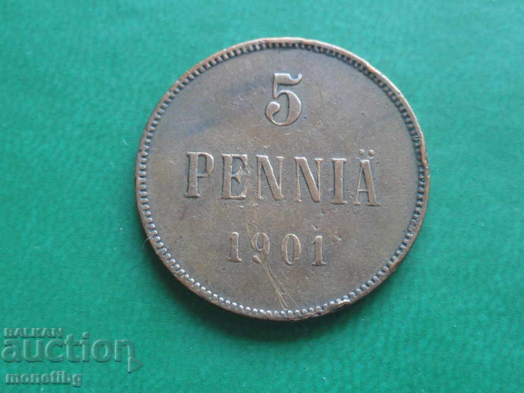 Rusia (pentru Finlanda) 1901 - 5 bănuți - 5 Rusia (pentru Finlanda) 1901 - 5 bănuți - 5