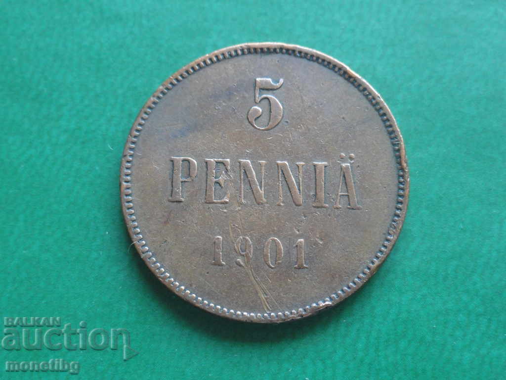 Rusia (pentru Finlanda) 1901 - 5 bănuți Rusia (pentru Finlanda) 1901 - 5 bănuți