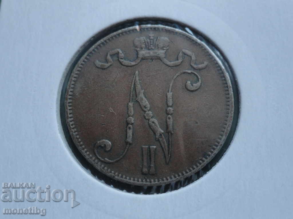 Russia (for Finland) 1907 - 5 pennies with price 11.00 BGN | € 5.62