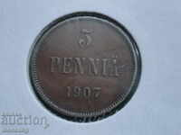 Russia (for Finland) 1907 - 5 pennies