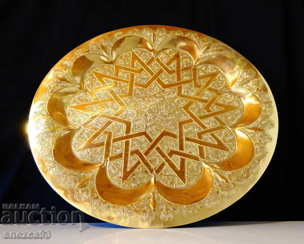 Persian bronze tray, platter, blue 810 gr Persian bronze tray, platter, blue 810 gr
