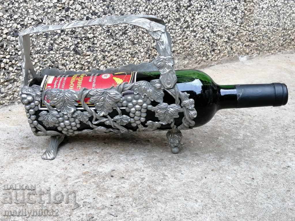 Metal wine bottle holder whiskey cognac - 5 Metal wine bottle holder whiskey cognac - 5