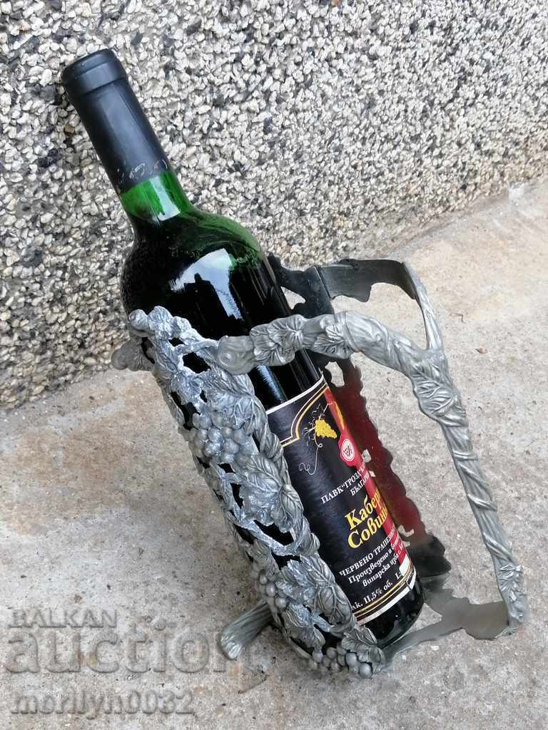 Metal wine bottle holder whiskey cognac - 6 Metal wine bottle holder whiskey cognac - 6