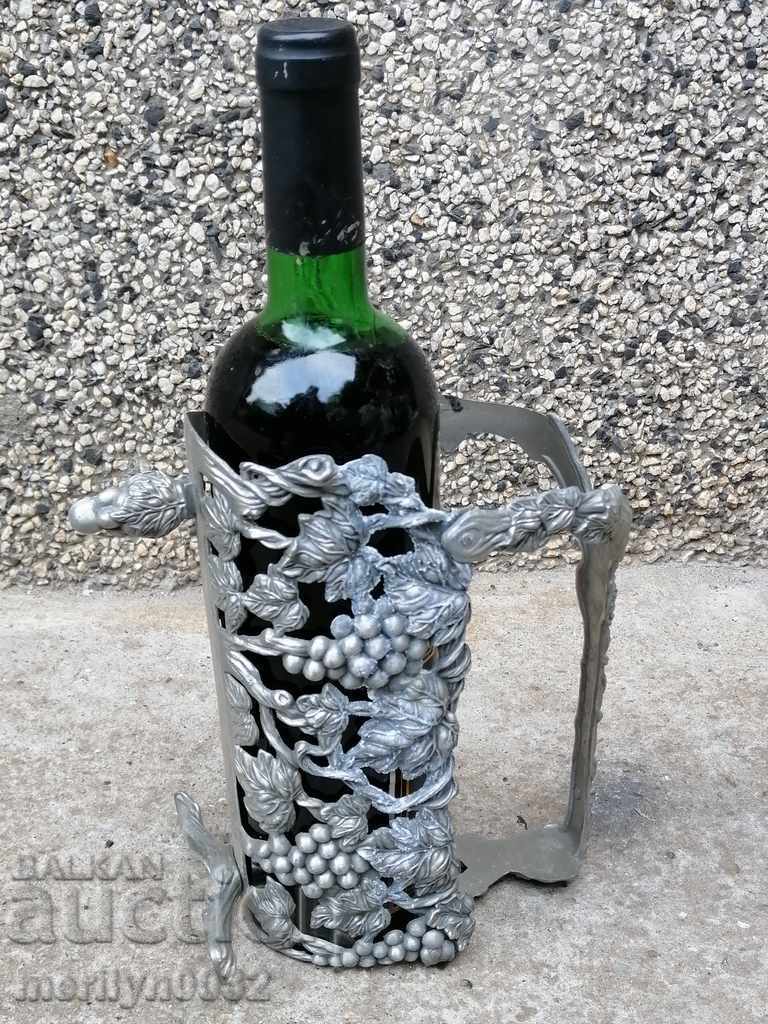 Metal wine bottle holder whiskey cognac - 7 Metal wine bottle holder whiskey cognac - 7