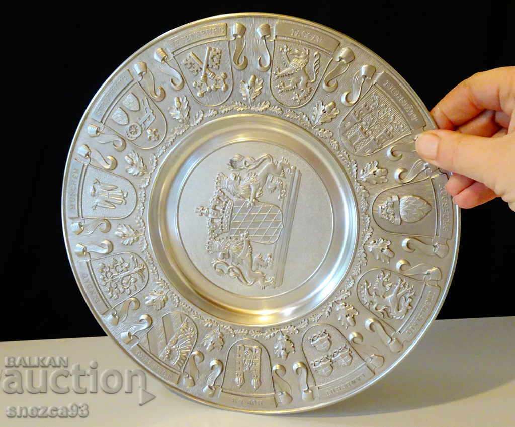 Colored plate, panorama Bavaria 590 gr., crown, lion - 5 Colored plate, panorama Bavaria 590 gr., crown, lion - 5