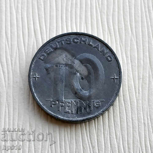Germania RDG 10 pfennig 1952 A / 10 pfennig 1952 A