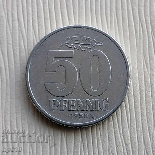 Германия ГДР 50 пфенига 1958 / 50 pfennig 1958