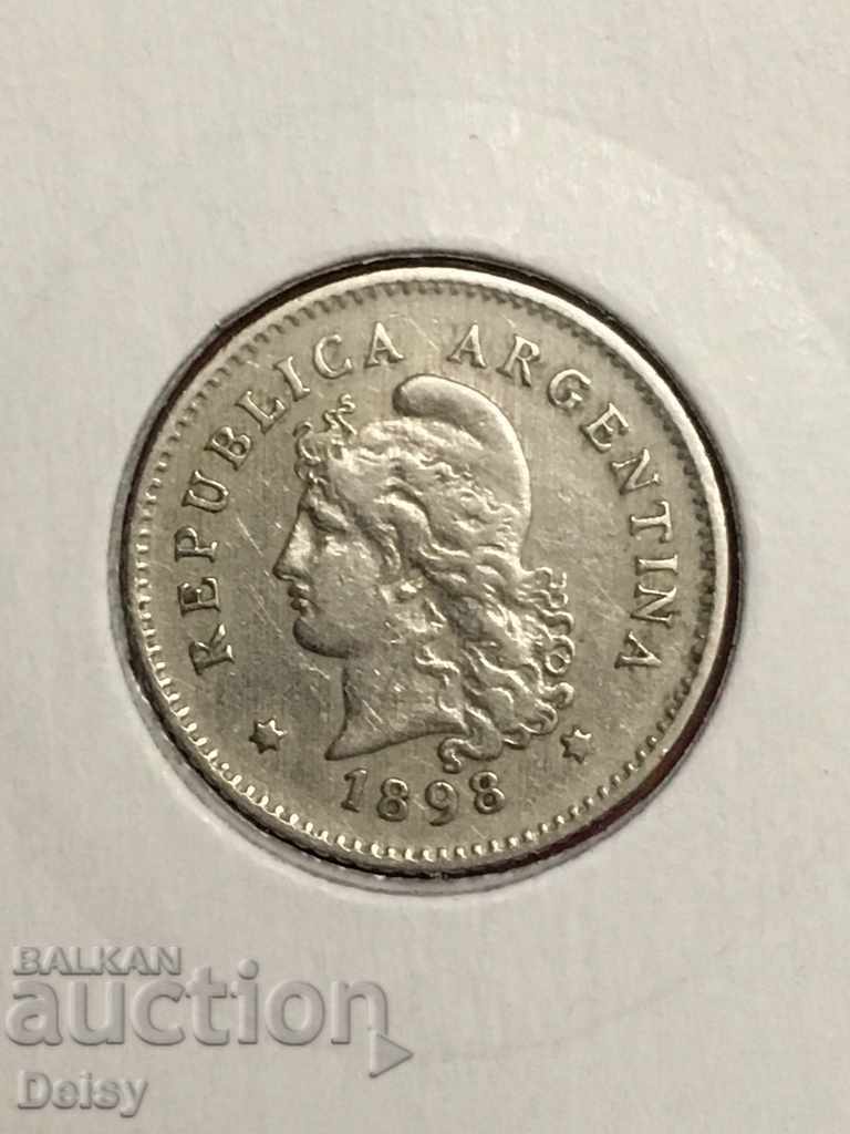 Аржентина 10 центавос 1898г.