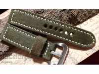 Leather watch strap 24mm Genuine leather handmade 505