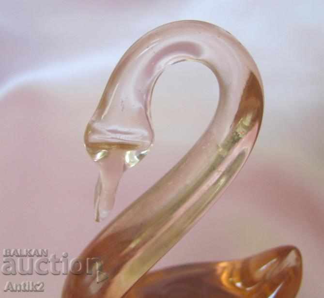 Old Crystal Glass Figure-Swan - 6 Old Crystal Glass Figure-Swan - 6