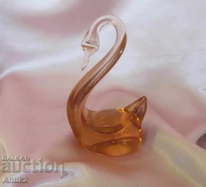 Old Crystal Glass Figure-Swan - 7 Old Crystal Glass Figure-Swan - 7