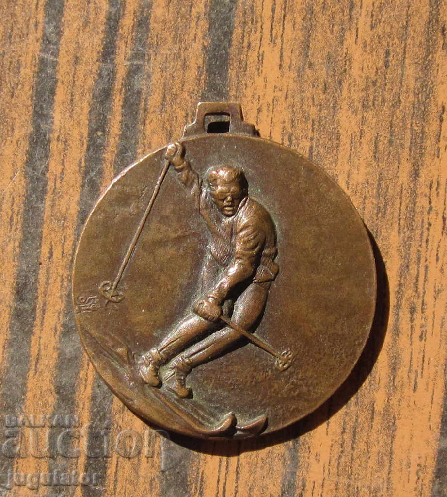 old Italian ski sport medal from 1968