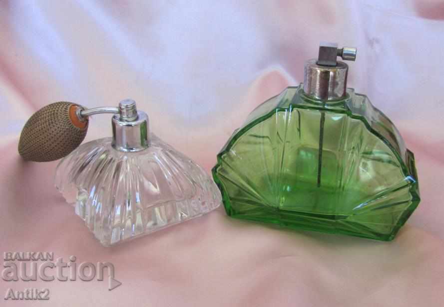 Old Crystal Perfume Bottles 2 pcs