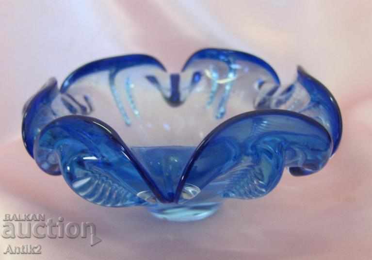 Auction Star Morano Crystal Glass Ashtray Auction Star Morano Crystal Glass Ashtray
