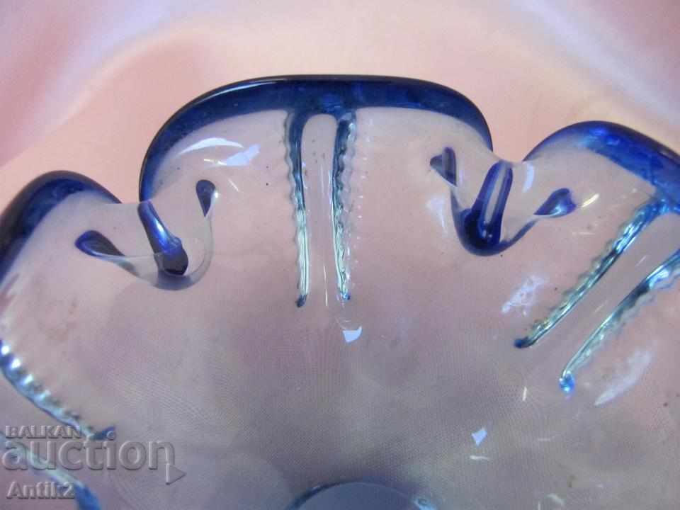 Star Morano Crystal Glass Ashtray - 7 Star Morano Crystal Glass Ashtray - 7