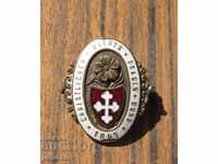 antique church brooch church sign badge from 1897