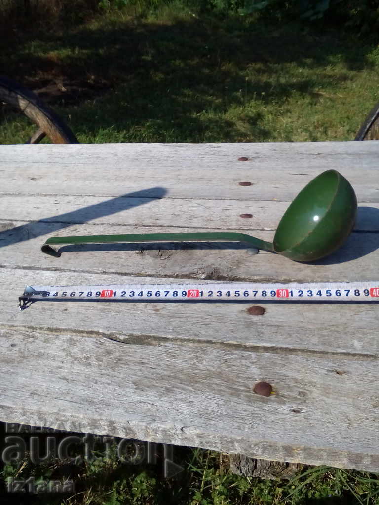 Auction Old enameled ladle Auction Old enameled ladle