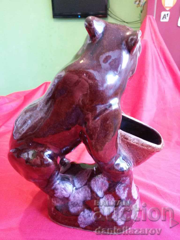 Auction Old Bulgarian Ceramics Figurine BEAR Auction Old Bulgarian Ceramics Figurine BEAR
