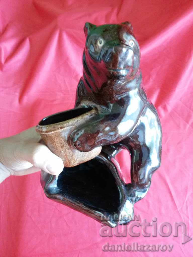 Old Bulgarian Ceramics Figurine BEAR - 7 Old Bulgarian Ceramics Figurine BEAR - 7