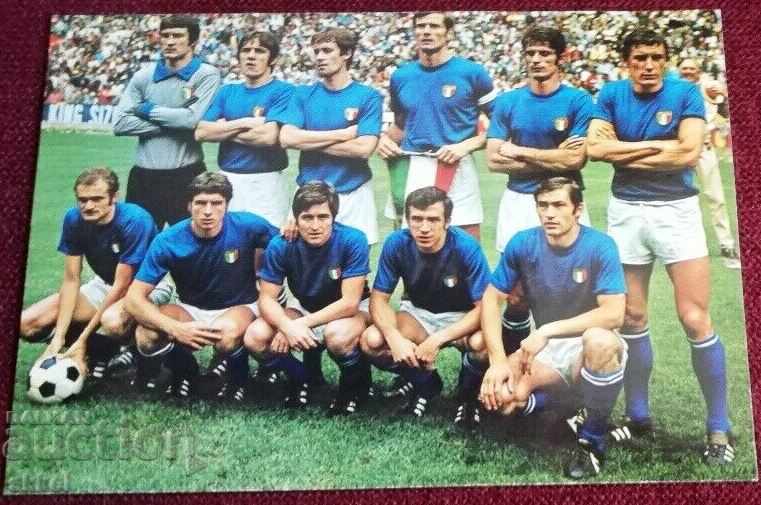 Футболна картичка оригинална Италия 1970 финал Световно