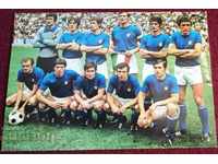 Κάρτα ποδοσφαίρου αρχική Ιταλία 1970 τελικό Κόσμος