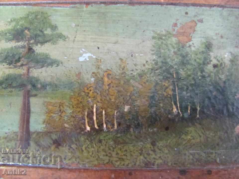 Delivery of 19th century Wooden Box hand-painted carving Delivery of 19th century Wooden Box hand-painted carving