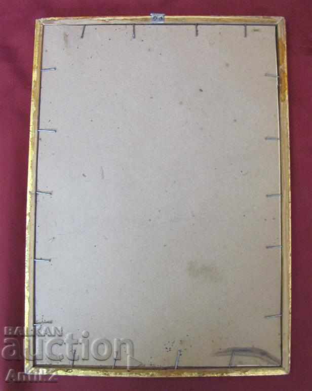 Delivery of 1900 Art Nouveau Lithograph - Young Girl Delivery of 1900 Art Nouveau Lithograph - Young Girl