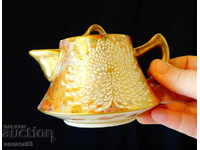 Porțelan japonez Kana, adevărat Satsuma, aur, crizanteme