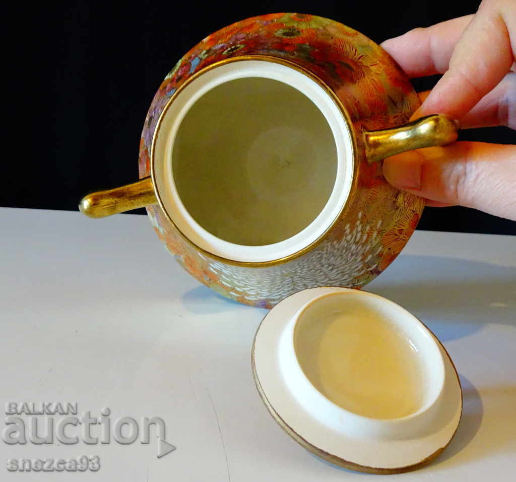 Sugar bowl Satsuma, Meiji period, Shosan school - 5 Sugar bowl Satsuma, Meiji period, Shosan school - 5