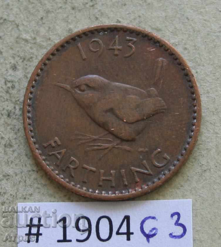 1 Farthing 1943 United Kingdom