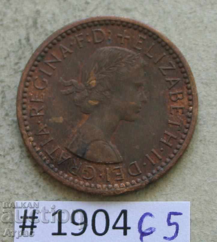1 farthing 1954 Marea Britanie cu preț € 0.87 | 1.70 BGN