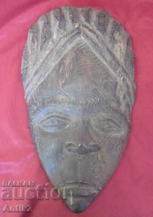 Secolul al XIX-lea Masca africană originală Abanos Rar
