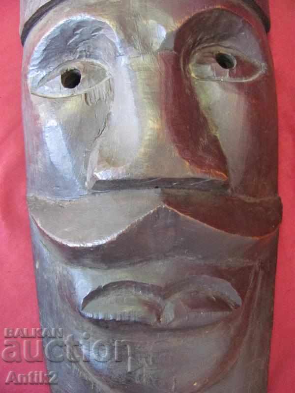 Delivery of 19th Century Original African Mask Abanos Rare