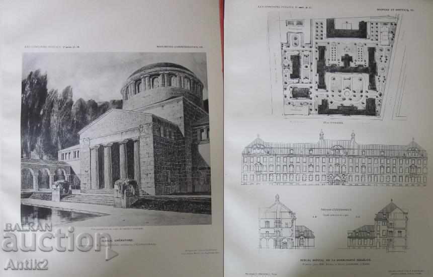 Delivery of 1895-1907 Art Nouveau Album LES CONCOURS PUBLICS DARCHITEC TURE Delivery of 1895-1907 Art Nouveau Album LES CONCOURS PUBLICS DARCHITEC TURE