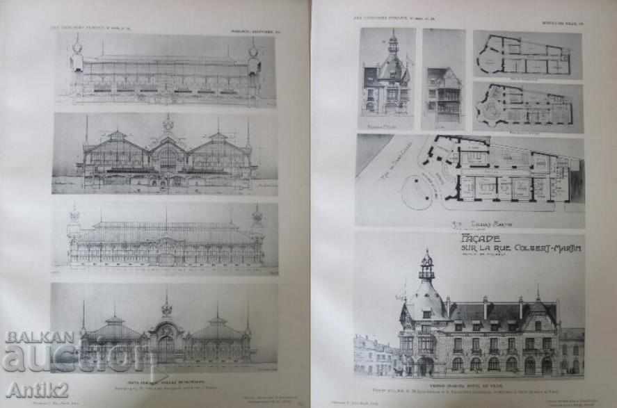 1895-1907 Art Nouveau Album LES CONCOURS PUBLICS DARCHITEC TURE - 5 1895-1907 Art Nouveau Album LES CONCOURS PUBLICS DARCHITEC TURE - 5