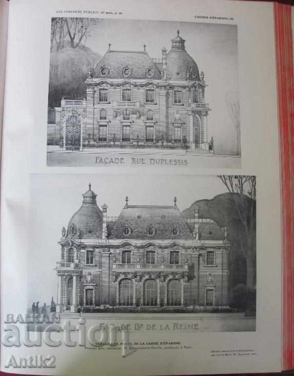 Auction 1895-1907 Art Nouveau Album LES CONCOURS PUBLICS DARCHITEC TURE Auction 1895-1907 Art Nouveau Album LES CONCOURS PUBLICS DARCHITEC TURE