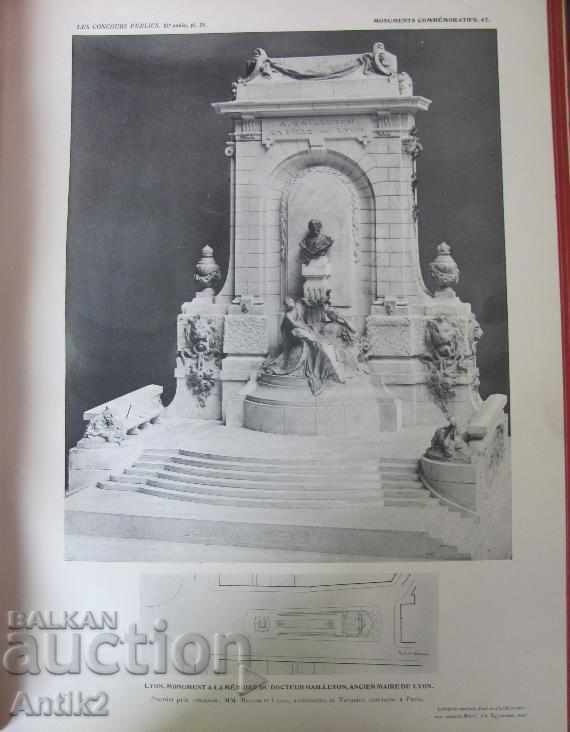 1895-1907 Art Nouveau Album LES CONCOURS PUBLICS DARCHITEC TURE - 5 1895-1907 Art Nouveau Album LES CONCOURS PUBLICS DARCHITEC TURE - 5