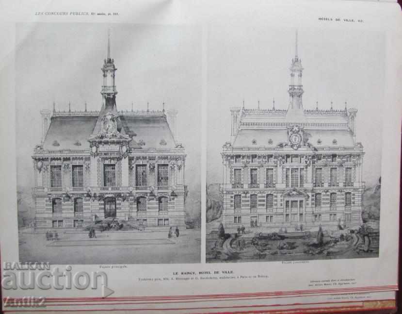 1895-1907 Art Nouveau Album LES CONCOURS PUBLICS DARCHITEC TURE - 7 1895-1907 Art Nouveau Album LES CONCOURS PUBLICS DARCHITEC TURE - 7