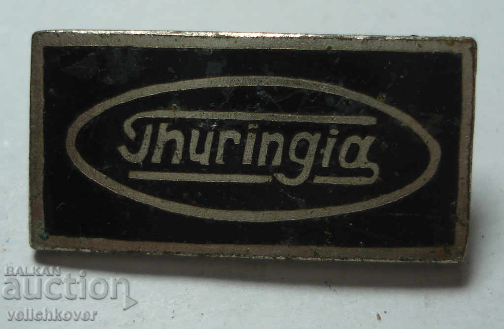 26336 GDR East Germany sign province of Thuringia enamel