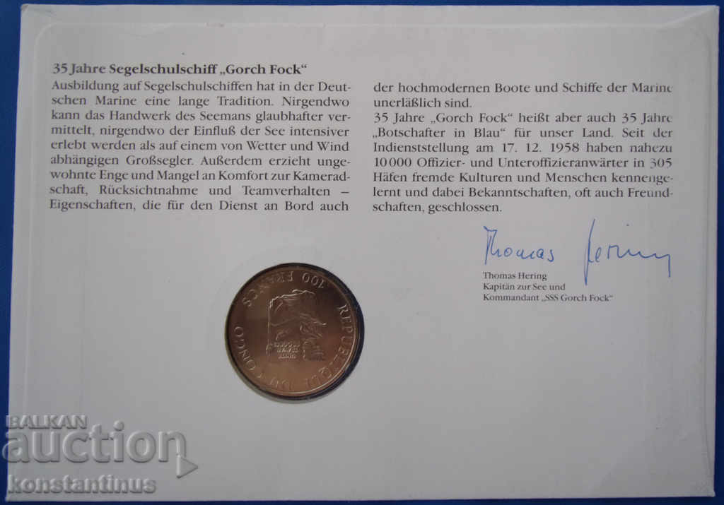 Licitație Congo 100 Franci 1993 UNC Rare Licitație Congo 100 Franci 1993 UNC Rare